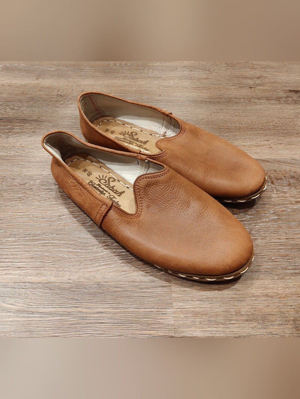 Sabah Shoes In Fort Worth Brown Leather Size 40 EU / Women's 9 US - Picture 2 of 6